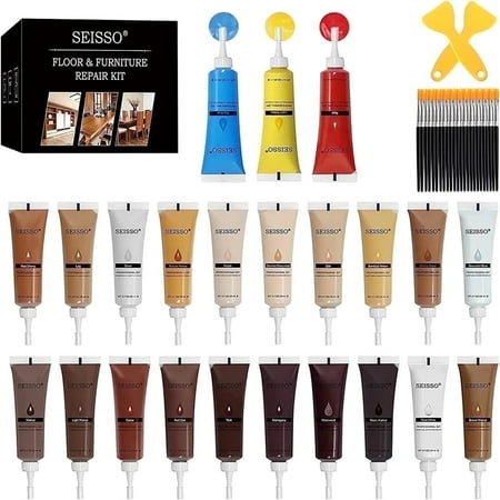 Wood Furniture Repair Filler for Stains, Scratches, Tables, Desks, Wooden Floors, 24 Colors