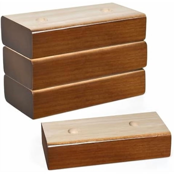 Wood Furniture Risers, Universal Sofa Legs, Rectangle Bed Risers, Couch Feet, Replacement Legs for Chair Table Bench Loveseat, Heavy Duty Wood Blocks 1 inch