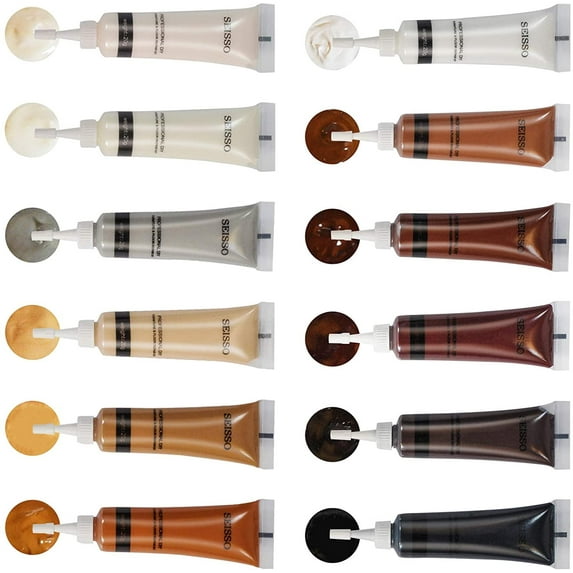 Wood Furniture Scratch Repair Kit Restorer Filler, Floor and Furniture Repair Kit, Hardwood Laminate Floor, Wooden Table, Oak, Cabinet, Door, Veneer, Restore Any Wood, Cherry, Walnut, 12 C