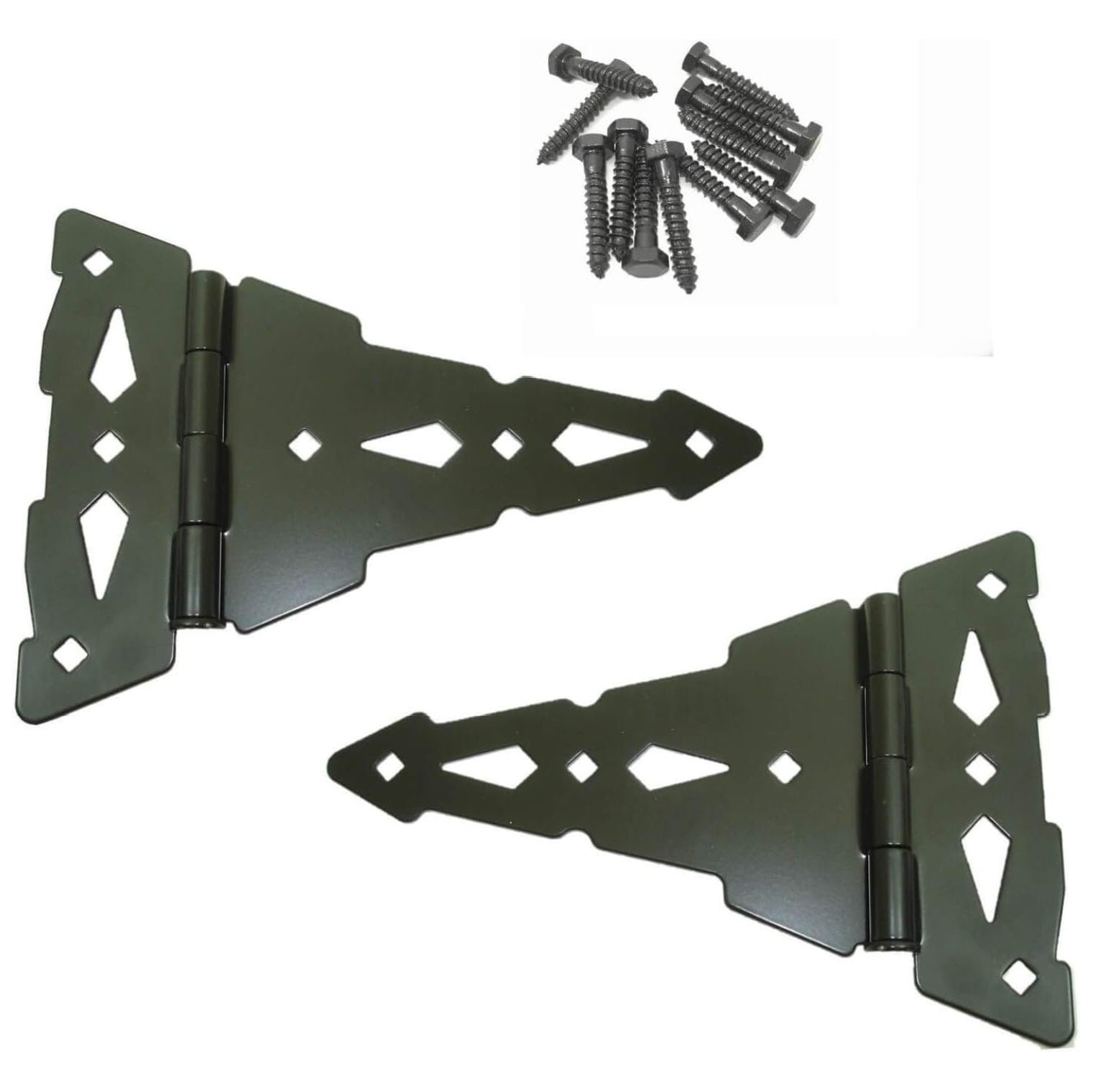 Wood Gate T-Hinges - Wood Fence Hinge Gate Kit, 8" T-Gate Hinges - Wood Gate Hardware Strap Hinges (1 PACK)