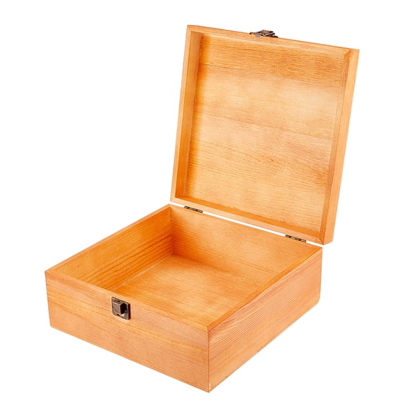 Wood Gift Boxes Square Sandy Brown 23x23x10cm diy