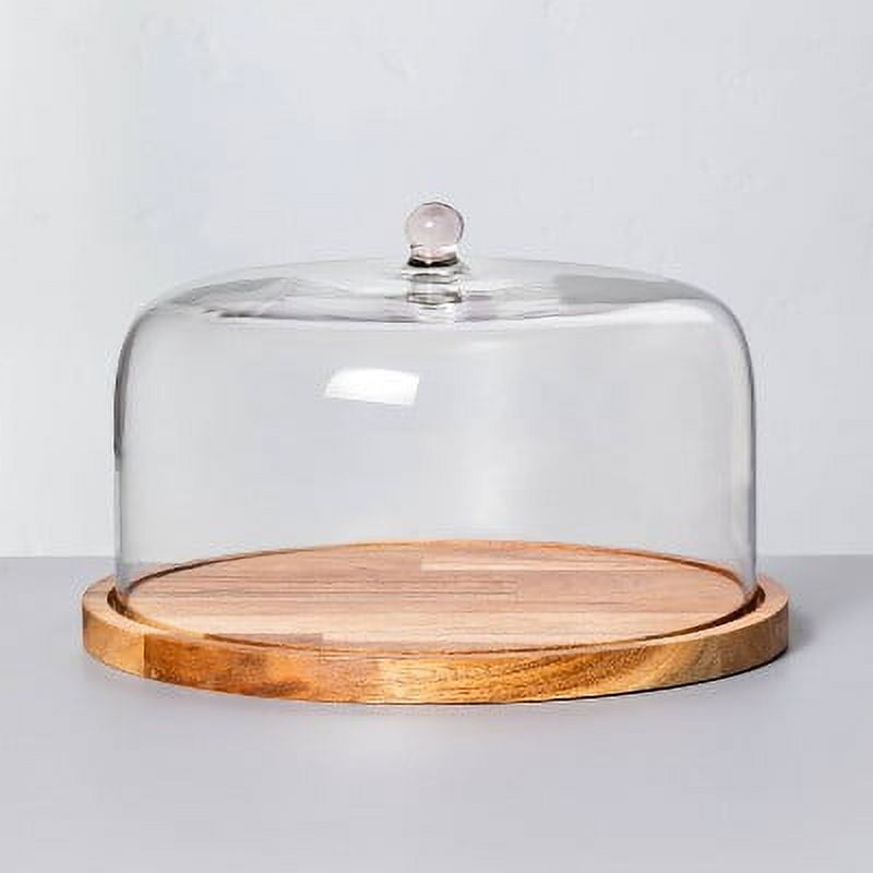 Wood & Glass Cake Storage - Hearth & Hand™ with Magnolia - Walmart.com