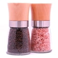 thumbnail image 1 of Wood & Glass Salt Mill and Pepper Grinder - Isa Cucina, 1 of 7