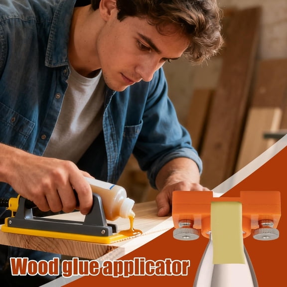 Wood Glue Applicator, Banding Edge Adhesive Dispenser, Precision Woodworking Tool for Glue Application, Metal Construction Applicator Features Design, Craft Furniture Flooring