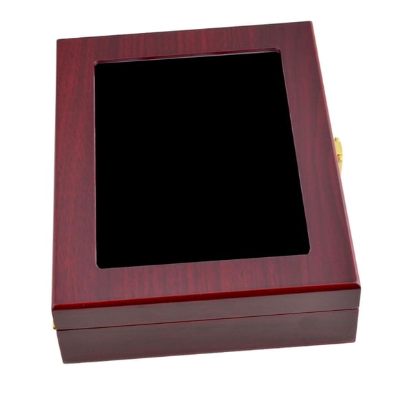 Wood Golf Ball Display Box Case for 12 Balls Hinged Lid 220x170x65mm