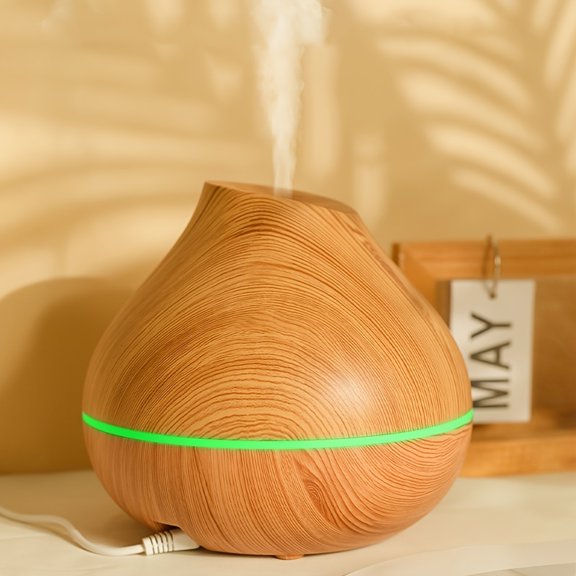 WoodGrain 2in1 Aroma Diffuser Humidifier, Silent Ultrasonic Diffuser with Timer Function & Large Mist Output, Portable Scent Machine for Bedroom, Home and Office Desktop