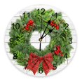 thumbnail image 1 of Wood Grain Blue Text Beach Bedroom Wall Clock Large Modern Kitchen Dinning Round Wall Clocks Living Room Watch Home Decor（10 Inch）, 1 of 6