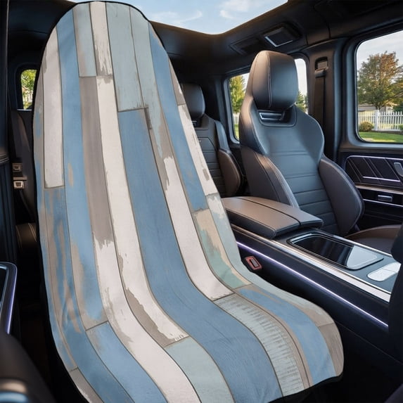 Wood Grain Car Seat Cover Towel 2 Pack, Blue White Mottled Texture ...