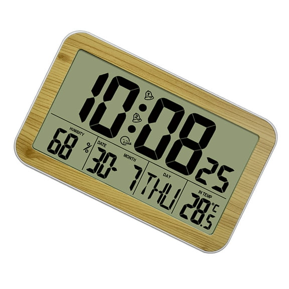 Yardwe Alarm Clock Digital Electronic Perpetual Calendar Clock ABS 1Pcs with Alarm Function