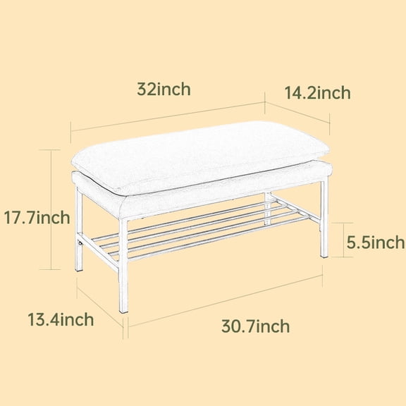 Wood Grain Effect, Versatile Seating - Bench for End of Bed or Hallway