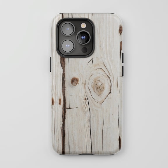Wood Grain For All iPhone Series Protective Phone Case Rustic Whitewash Wood
