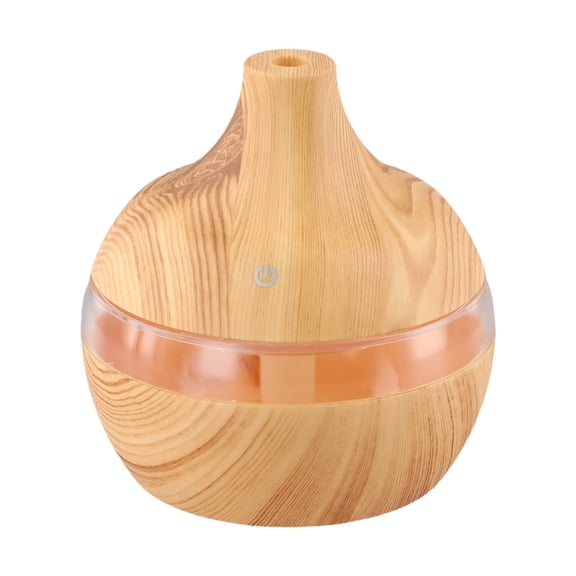 Wood Grain Humidifier 300ml Essential Oil Diffuser with 7 Color Lights for Home Aromatherapy and Air Freshening