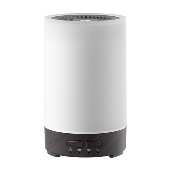 Wood Grain Humidifier with 7 Color Night Light Quiet Aroma Diffuser for Decorations Cool Mist Humidifier for Home Easter Gifts Diffuser Decor, Dark Gray