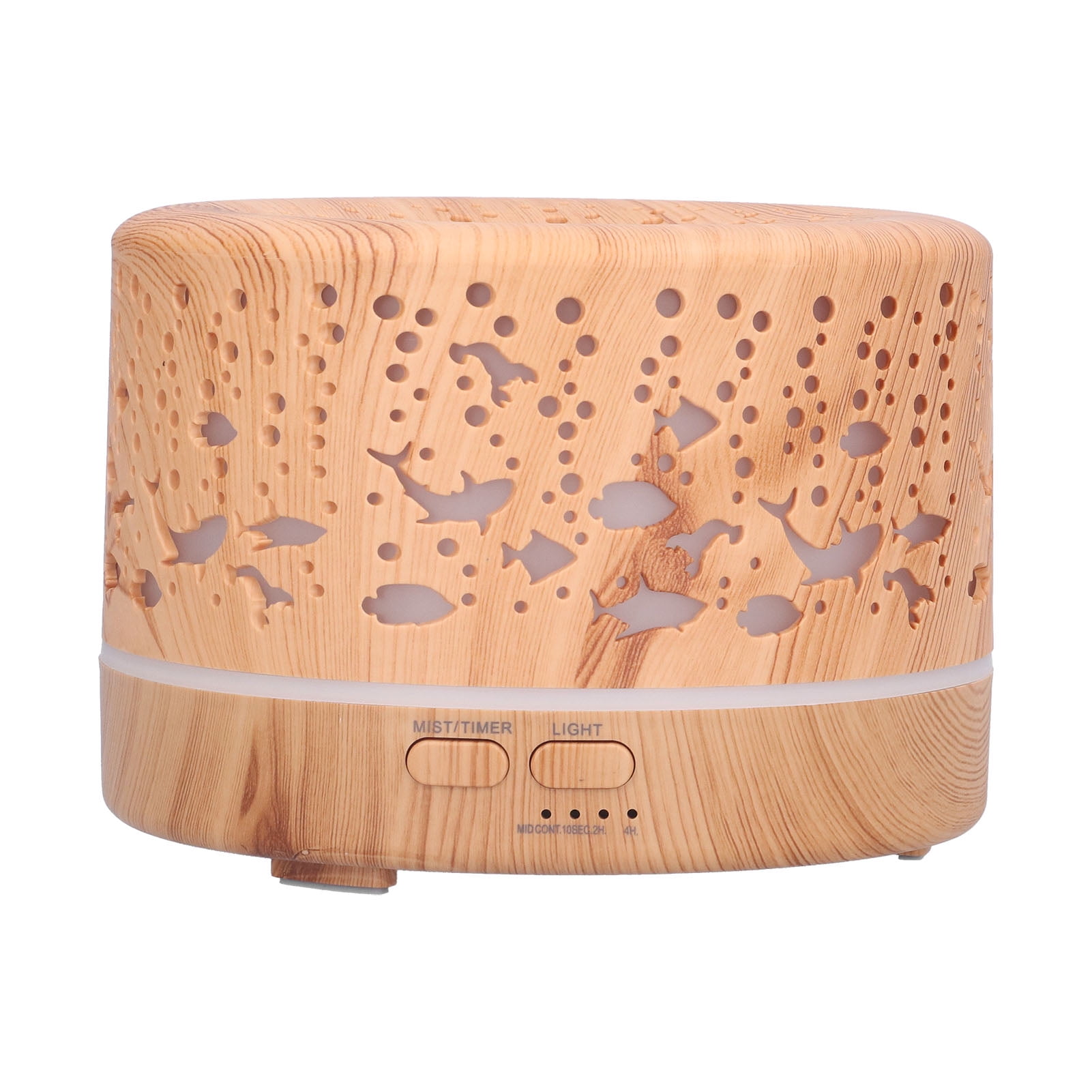 Wood Grain Humidifier, LED Light Humidifier Beautiful Remote Control