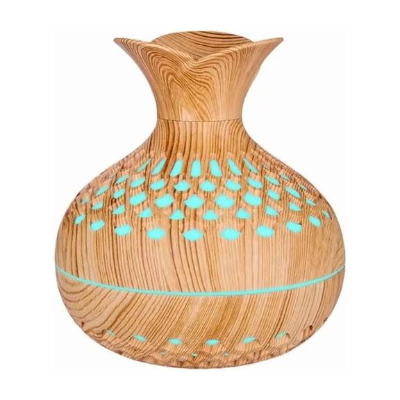 Wood Grain Mini Vase Air Humidifier USB Electric Ultrasonic Water Aroma Essential Oil Diffuser Home Room Fragrance Air Purifier