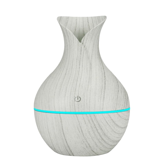 Wood Grain Oil Diffuser, PP/ABS Material, 130ml Capacity, 7 Colors LED with Low Noise, 3 Hours Dry Burning Protection, for Bedroom Living Room and office