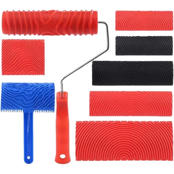 Wood Grain Painting Tool, Texture Maker Tool, Wood Grain Paint Roller for Home Door, Furniture, Table, Cabinet, Counter, Workshop, Garage, Basement, Bedroom, Living Room, Kitchen