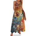 thumbnail image 1 of Wood Grain Particles Sleeveless Dress for Women Clothing Female Women's Summer Skirt, 1 of 6