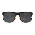 thumbnail image 1 of Wood Grain Pattern Arm Horn Rim Classic Skater Shade Sunglasses Red Yellow Black, 1 of 4