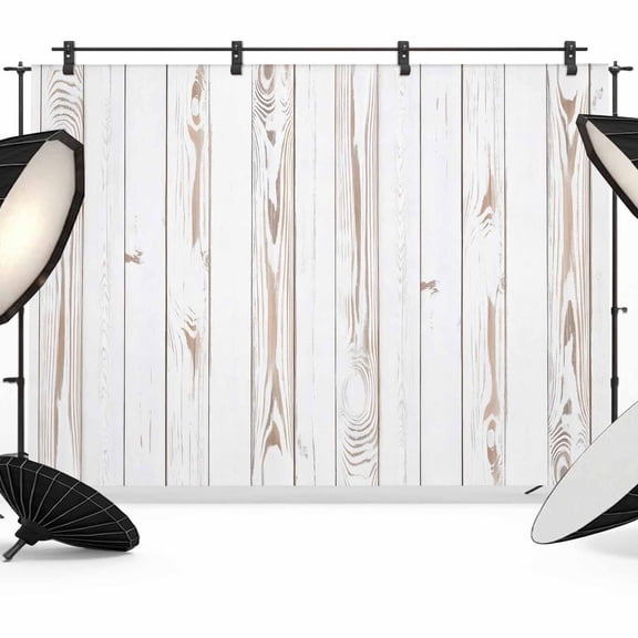 Wood Grain Photography Backdrop 7x5FT, White Wood Stripe Texture Simple Style Country Photo Backdrops, Background for Photography Studio Photo Studio Background, Back Drop for Photoshoot