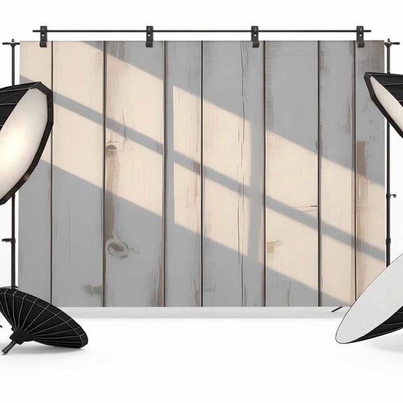 Wood Grain Photography Backdrop 7x5FT, White Wood Texture Light Shadow Country Simple Photo Backdrops, Background for Photography Studio Photo Studio Background, Back Drop for Photoshoot