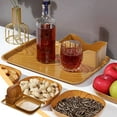thumbnail image 1 of Wood Grain Plastic Serving Platters and Trays,Serving Dishes for Entertaining,Platters Serving Food,Appetizer Serving Trays for Snacks,Charcuterie,Chips,Candy,Fruit,Coffee Cosmetics Accessories, 1 of 6