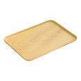 thumbnail image 1 of Lisbinx Wood Grain Plastic Serving Tray | Snack & Appetizer Platter | Multi-Functional Cup & Fruit Tray | Raised Edge for Spill Prevention | 1 Pack, 1 of 6