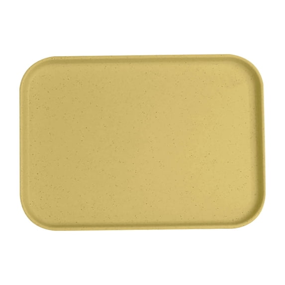 Wood Grain Plastic Serving Tray with Raised Edges, Rectangular Tea & Cup Tray for Snacks, Fruit, Breakfast and Dinner