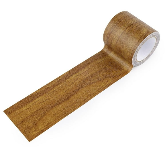 Wood Grain Repair Tape, 2.2 Inch x 15ft Wood Colored Trim Wood Effect Duct Tape Self-Adhesive Simulated Wood Patch Tape for Tables, Doors, Windows, Floors (Light Gray)