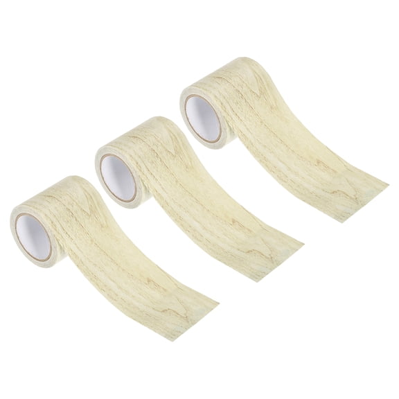 Wood Grain Repair Tape 2.2"X15' Self Adhesive Realistic Textured Repair Tape Patch, Grey Oak, 3 Pack