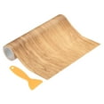 thumbnail image 1 of Uxcell 1 Set PE Wood Grain Repair Tape 10" x 14.99' Self-Adhesive Wood Grain Repair Tape with Scraper Maple Chestnut, 1 of 7