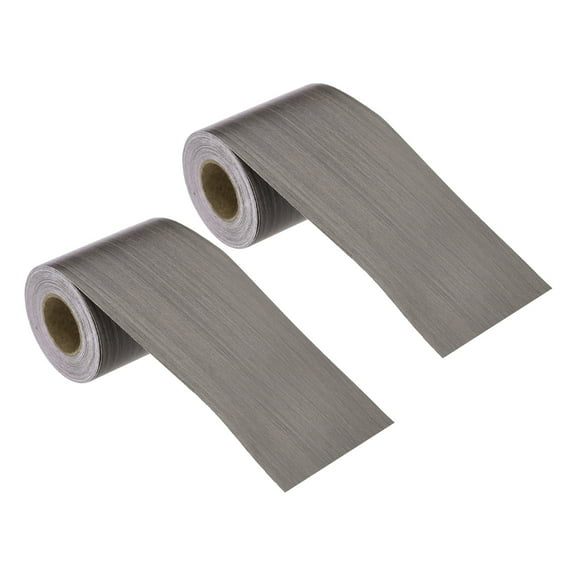 Wood Grain Repair Tape, 2 Inch x 33 Feet Self Adhesive Wood Grain Tape Multi-Purpose Wallpaper Border Trim for Furniture Floors Windows Doors Tables Home, Dark Walnut, 2 Roll