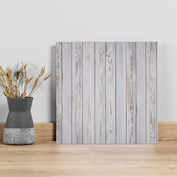 Wood Grain Rustic Wall Art Painting on Canvas, Farmhouse Striped Wooden Plank Canvas Art Home Prints Wall Art Framed Modern Artwork for Living Room Bedroom Wall Decor 8x8in