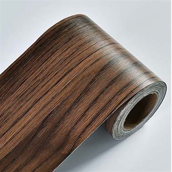 Wood Grain Self Adhesive Floor Sticker Living Room Baseboard Wall Sticker Border Skirting Wallpaper Contact Paper Waistline Film