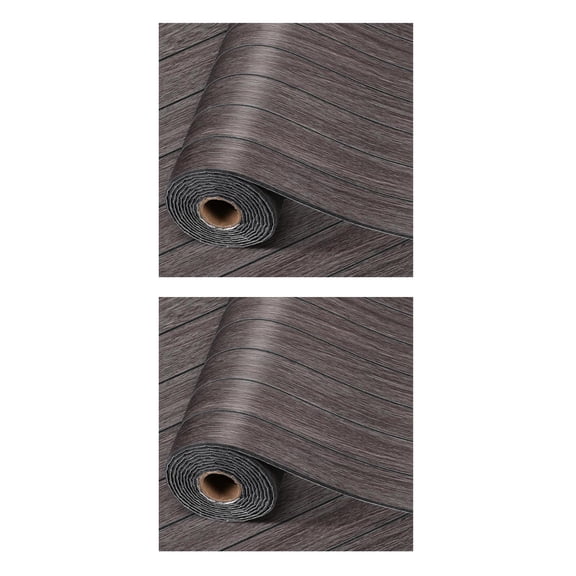 IMIKEYA Wood Grain Slat 3D Wall Panel Self-Adhesive Faux Wood for Decoration