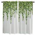 thumbnail image 1 of Wood Grain Spring Vine Man Plant Leaves Curtain Home Decoration Living Room Short Curtains Window Treatments For Kitchen Bedroom, 1 of 6