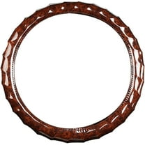 Wood Grain Steering Wheel Cover, 38CM 15 Inch Steering Wheel Protector Breathable Non-Slip Universal Steering Wheel Cover for Truck, SUV, Cars, Coffee Color