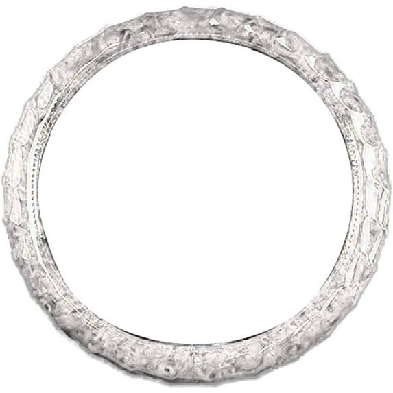 Wood Grain Steering Wheel Cover, 38CM 15 Inch Steering Wheel Protector Breathable Non-Slip Universal Steering Wheel Cover for Truck, SUV, Cars, White