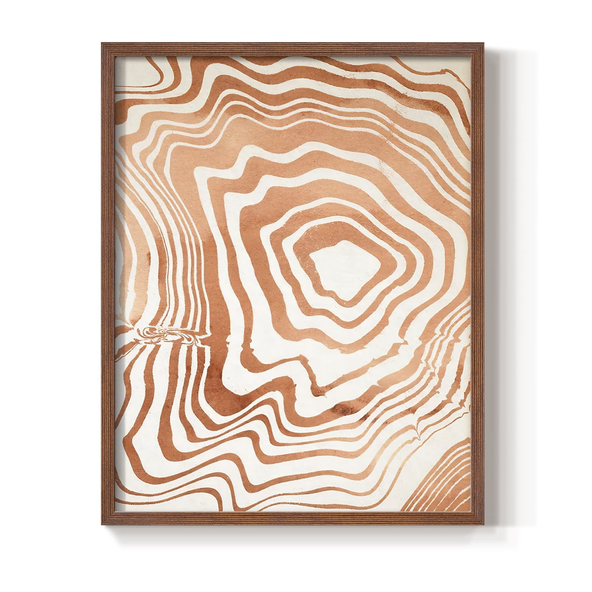 Wood Grain Suminagashi I Framed Print - Solid Wood in Single Picture Frame Solid Wood 2 Framed Print