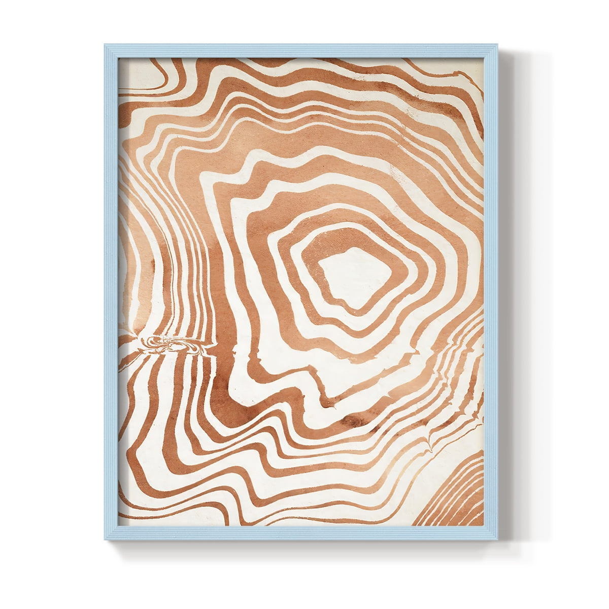 Wood Grain Suminagashi I Framed Print - Solid Wood in Single Picture Frame Solid Wood 2 Framed Print