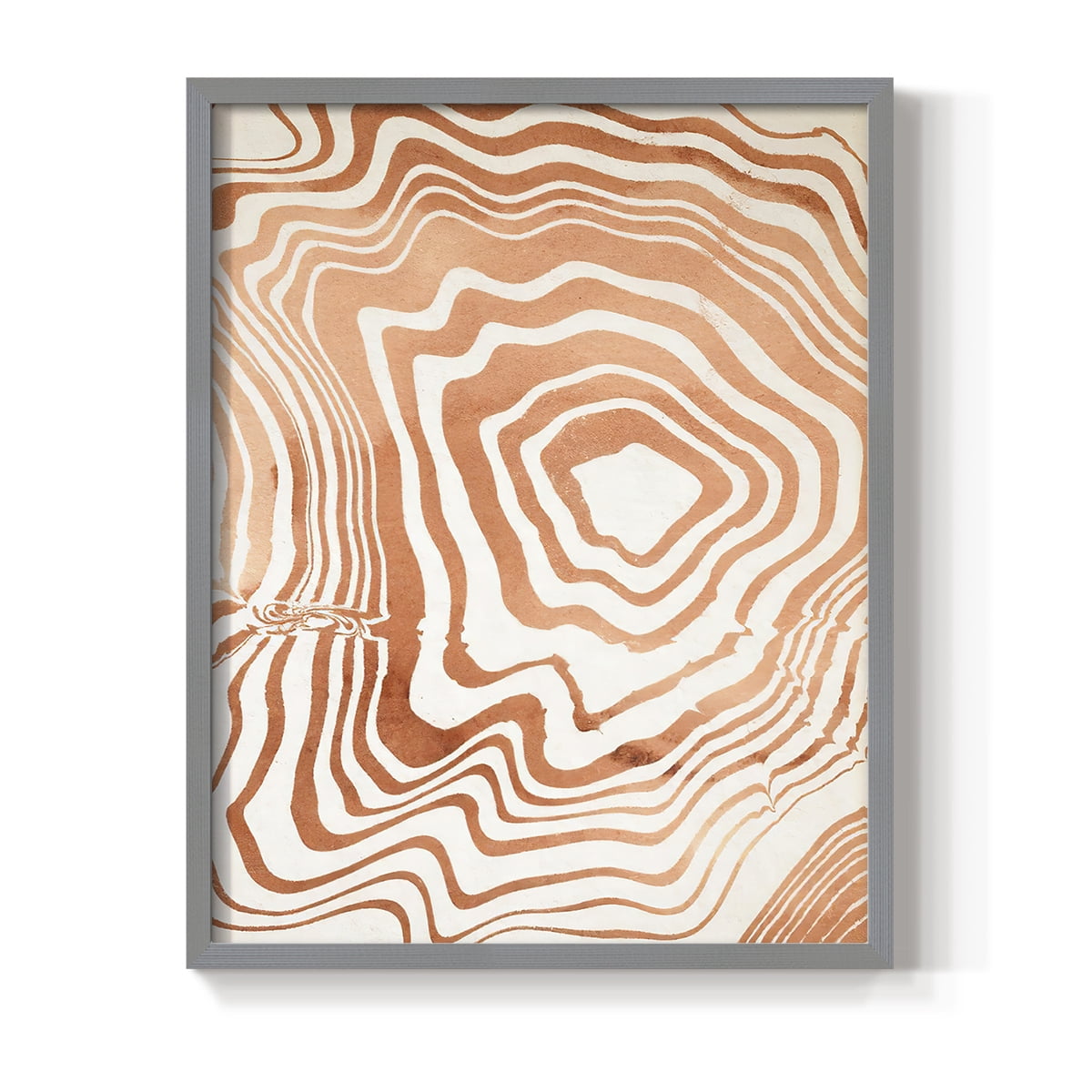 Wood Grain Suminagashi I Framed Print - Solid Wood in Single Picture Frame Solid Wood 2 Framed Print