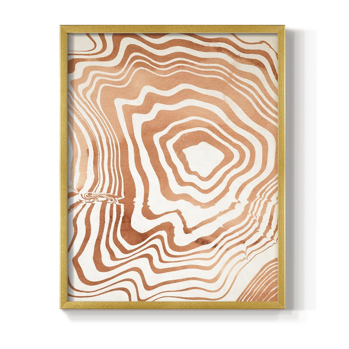Wood Grain Suminagashi I Framed Print - Solid Wood in Single Picture Frame Solid Wood 2 Framed Print