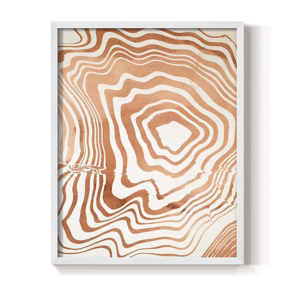 Wood Grain Suminagashi I Framed Print - Solid Wood in Single Picture Frame Solid Wood 2 Framed Print