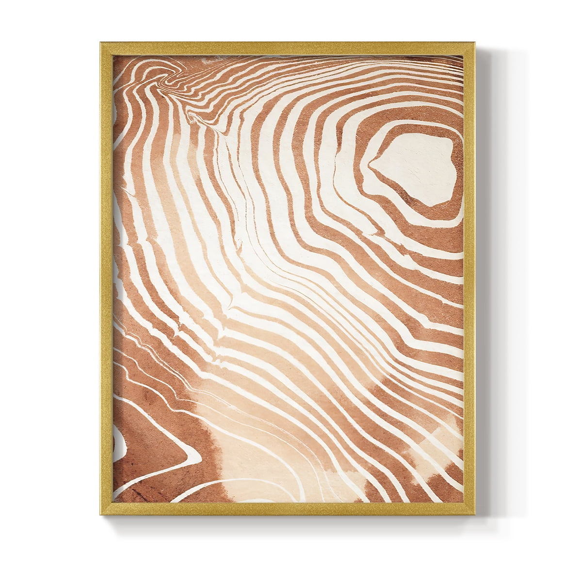 Wood Grain Suminagashi II Framed Print - Solid Wood in Single Picture Frame Solid Wood 2 Framed Print