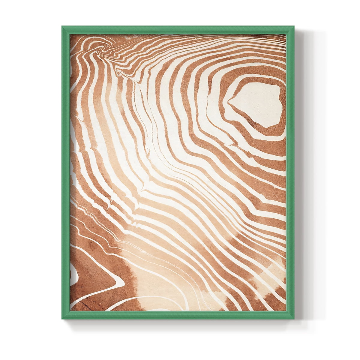 Wood Grain Suminagashi II Framed Print - Solid Wood in Single Picture Frame Solid Wood 2 Framed Print