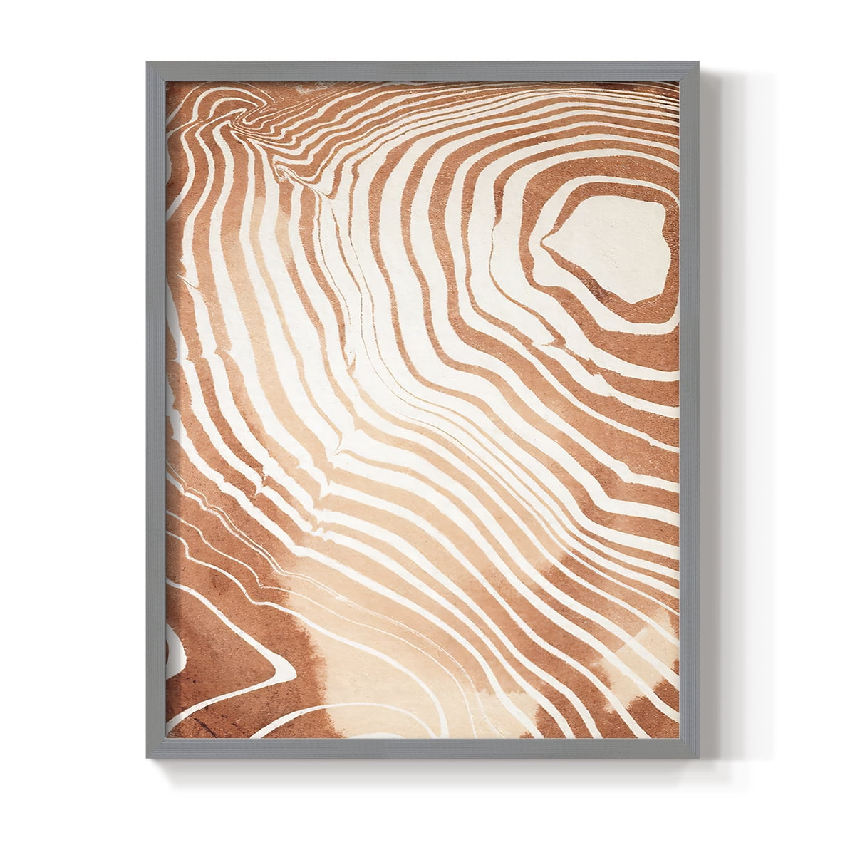 Wood Grain Suminagashi II Framed Print - Solid Wood in Single Picture Frame Solid Wood 2 Framed Print