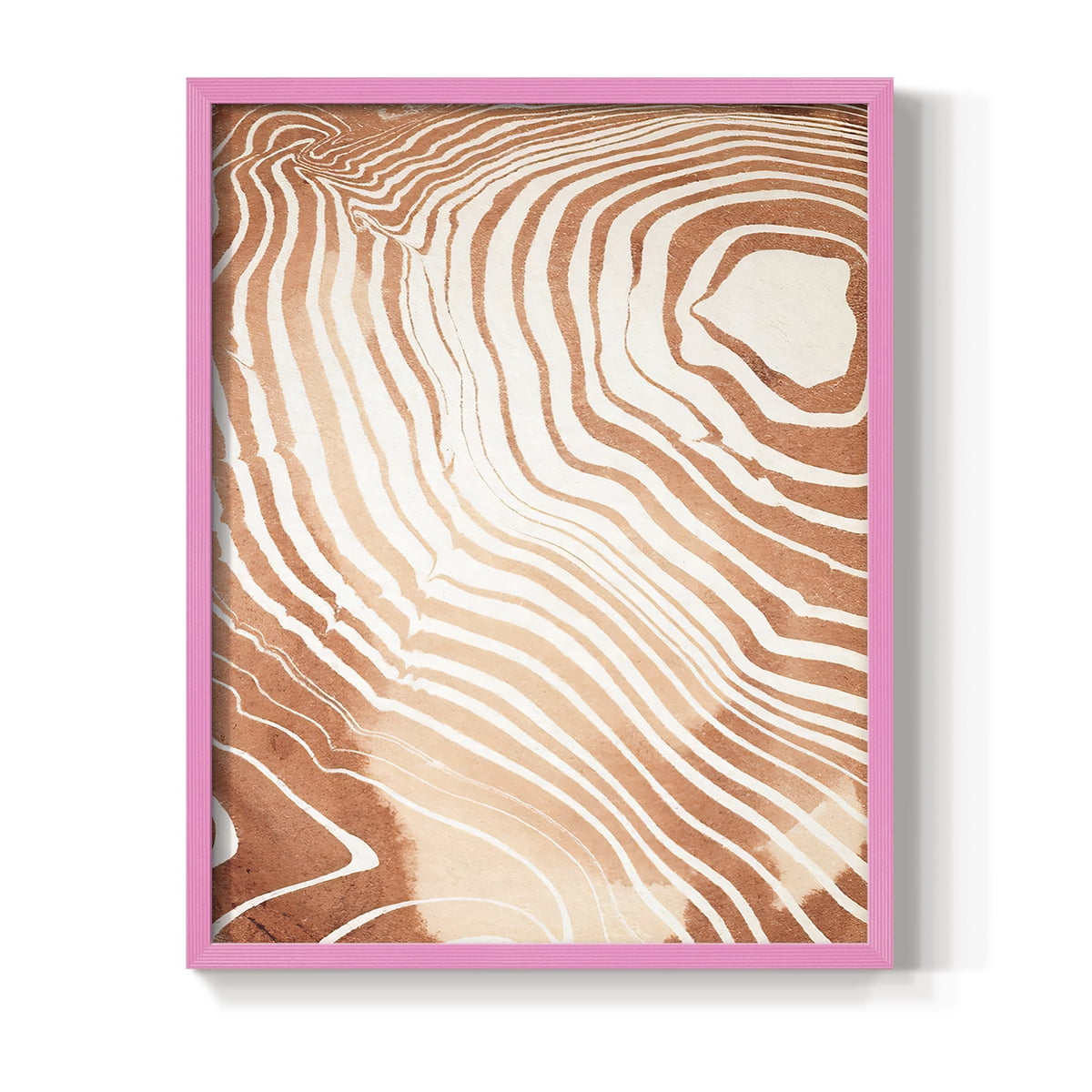 Wood Grain Suminagashi II Framed Print - Solid Wood in Single Picture Frame Solid Wood 2 Framed Print