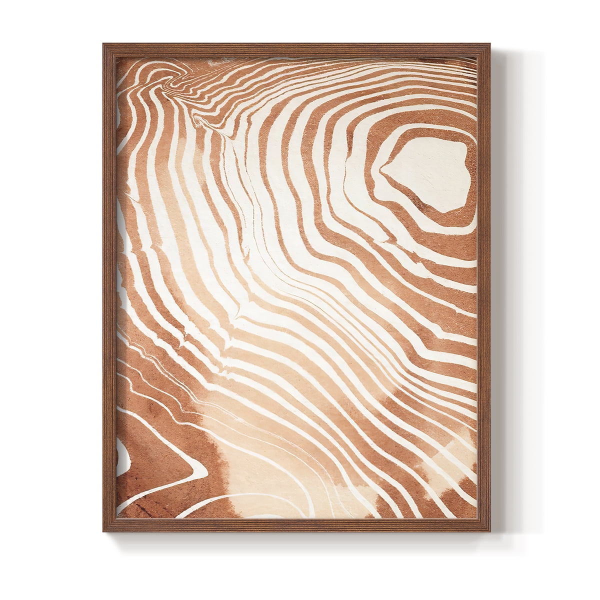 Wood Grain Suminagashi II Framed Print - Solid Wood in Single Picture Frame Solid Wood 2 Framed Print