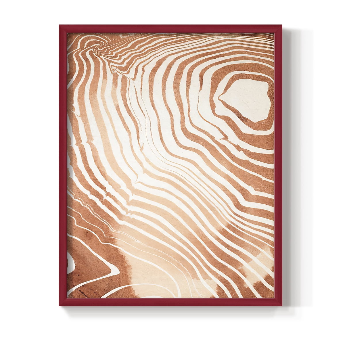 Wood Grain Suminagashi II Framed Print - Solid Wood in Single Picture Frame Solid Wood 2 Framed Print
