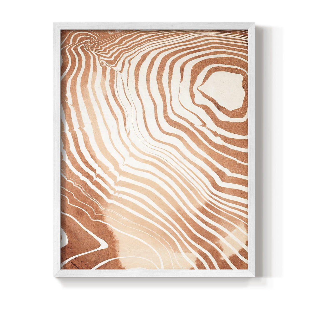 Wood Grain Suminagashi II Framed Print - Solid Wood in Single Picture Frame Solid Wood 2 Framed Print